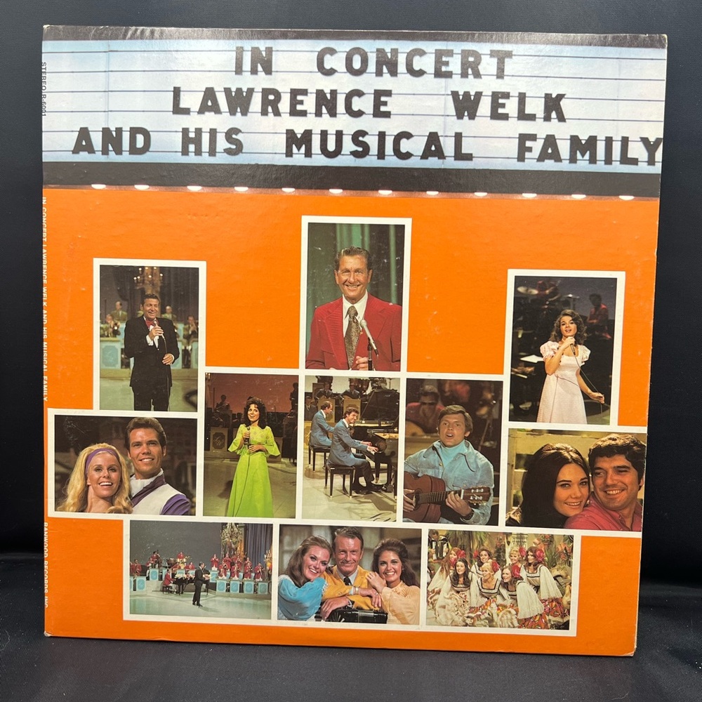 Lawrence Welk In Concert Vinyl Record - Orange Cover